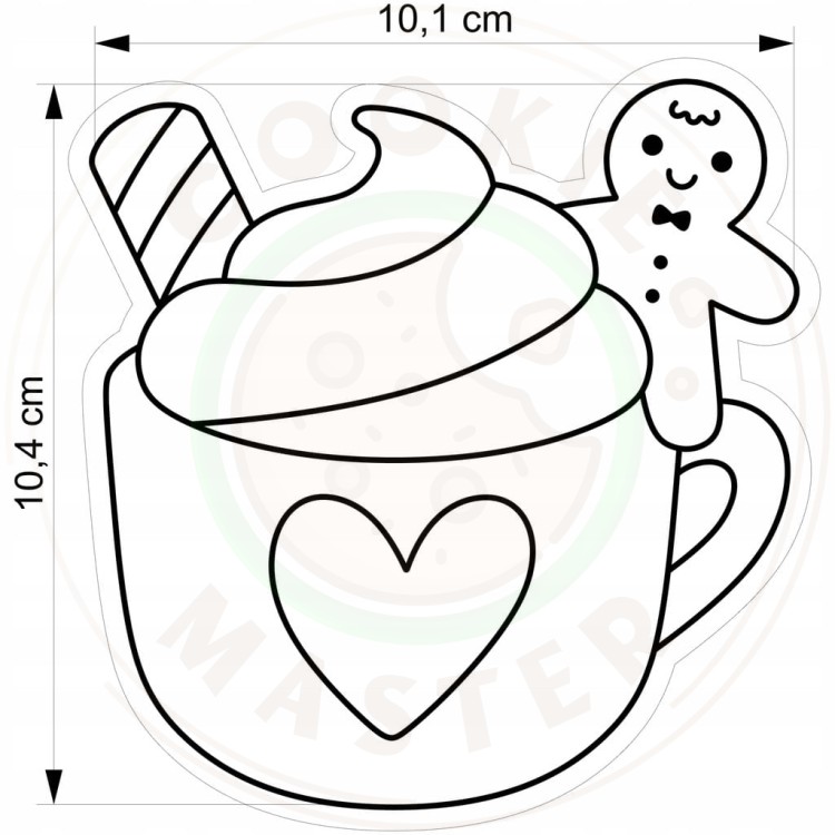 FOREMKA ŚWIĄTECZNA Wykrawacz Pierników ŚWIĘTA BOŻE NARODZENIE Kubek 10cm