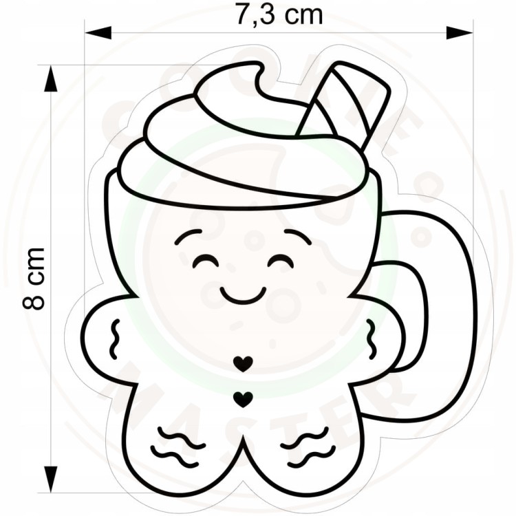 FOREMKA ŚWIĄTECZNA do Pierników na ŚWIĘTA BOŻE NARODZENIE Kubek Ludzik 8cm
