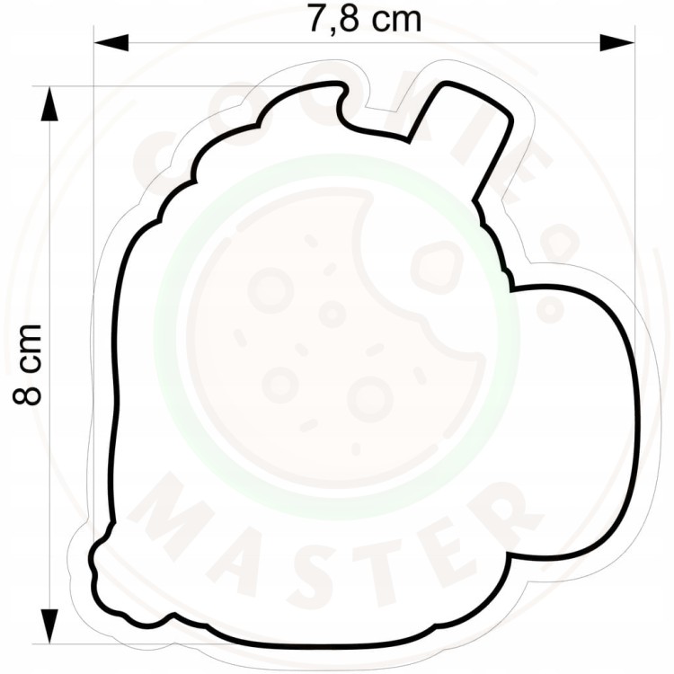 FOREMKA ŚWIĄTECZNA do Pierników na ŚWIĘTA BOŻE NARODZENIE Kubek MIKOŁAJ 8cm