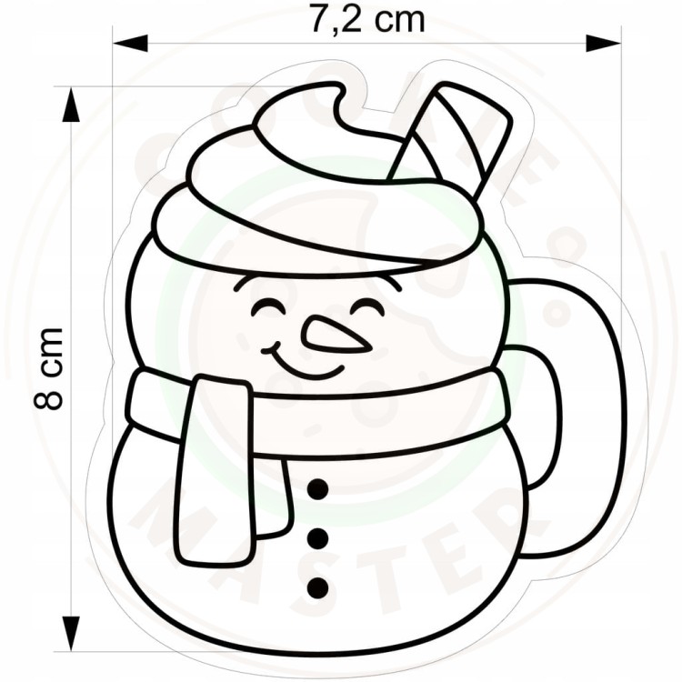 FOREMKA ŚWIĄTECZNA do Pierników na ŚWIĘTA BOŻE NARODZENIE Kubek BAŁWAN 8cm