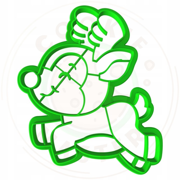 FOREMKA ŚWIĄTECZNA Pierników na ŚWIĘTA BOŻE NARODZENIE Biegnący Renifer 9cm