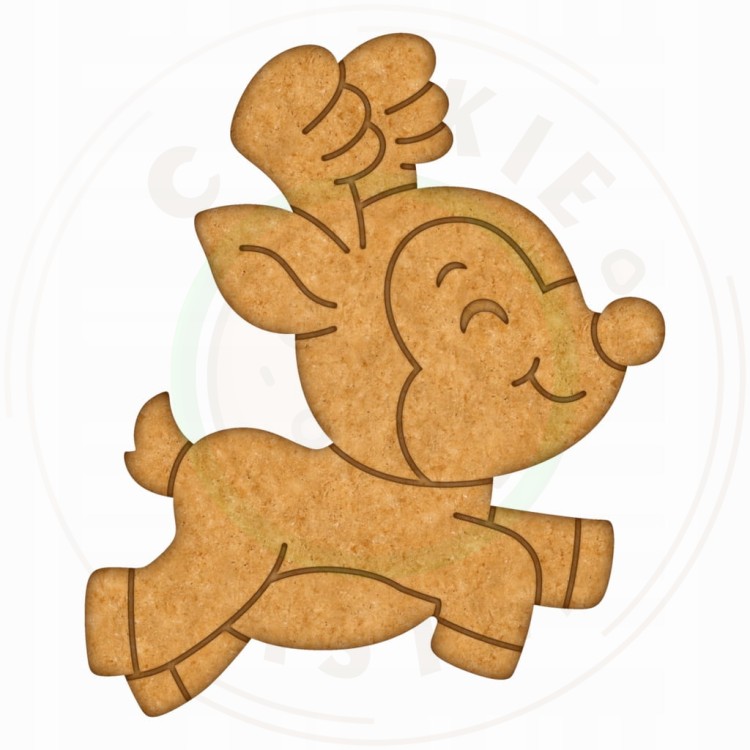 FOREMKA ŚWIĄTECZNA Pierników na ŚWIĘTA BOŻE NARODZENIE Biegnący Renifer 9cm