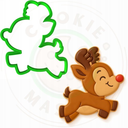 FOREMKA ŚWIĄTECZNA Pierników na ŚWIĘTA BOŻE NARODZENIE Biegnący Renifer 9cm