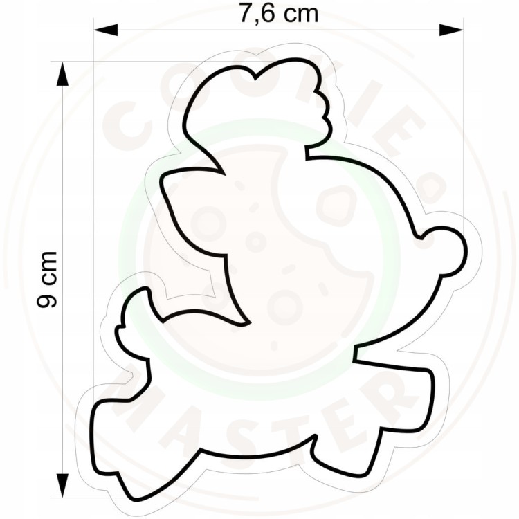 FOREMKA ŚWIĄTECZNA Pierników na ŚWIĘTA BOŻE NARODZENIE Biegnący Renifer 9cm