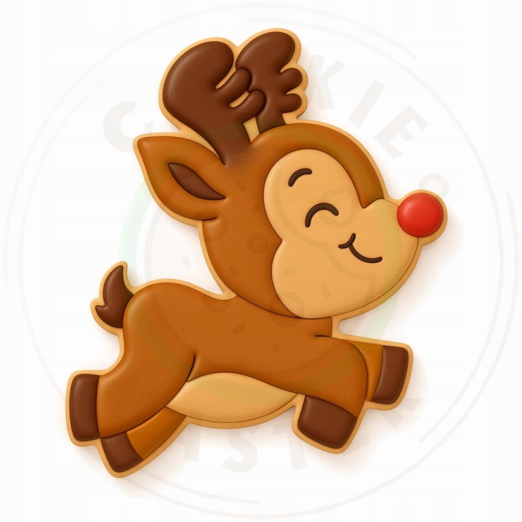 FOREMKA ŚWIĄTECZNA Pierników na ŚWIĘTA BOŻE NARODZENIE Biegnący Renifer 9cm