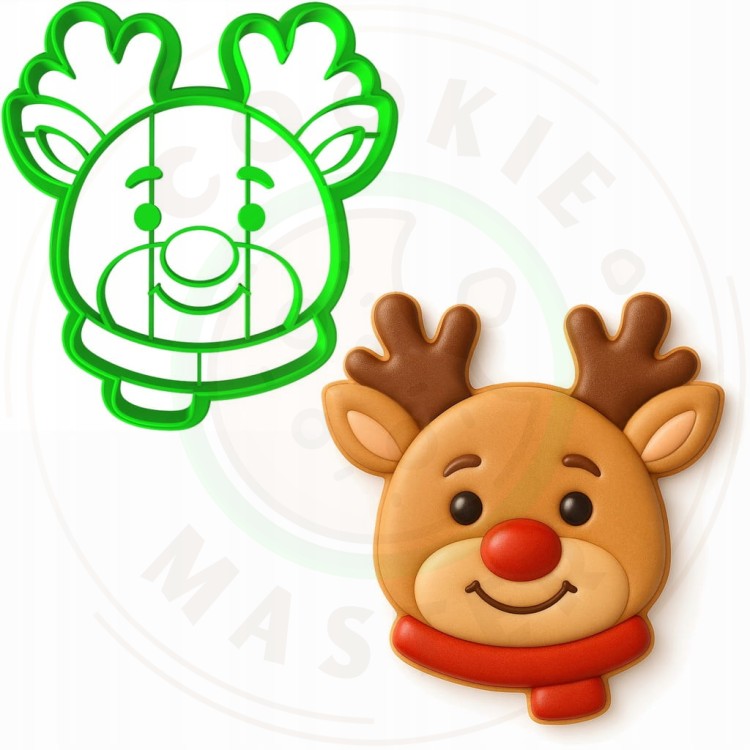 FOREMKA ŚWIĄTECZNA do Pierników na ŚWIĘTA BOŻE NARODZENIE Pan Renifer 8cm