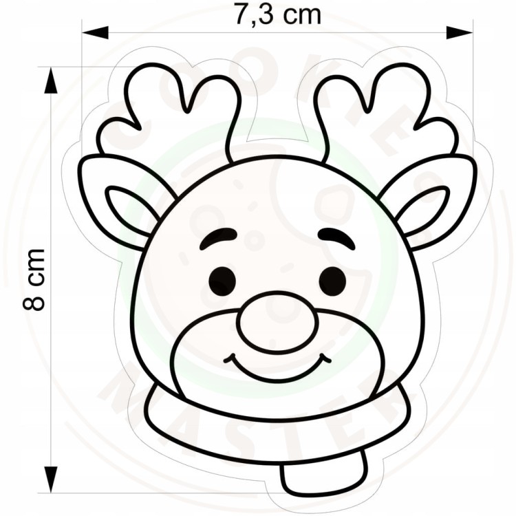 FOREMKA ŚWIĄTECZNA do Pierników na ŚWIĘTA BOŻE NARODZENIE Pan Renifer 8cm