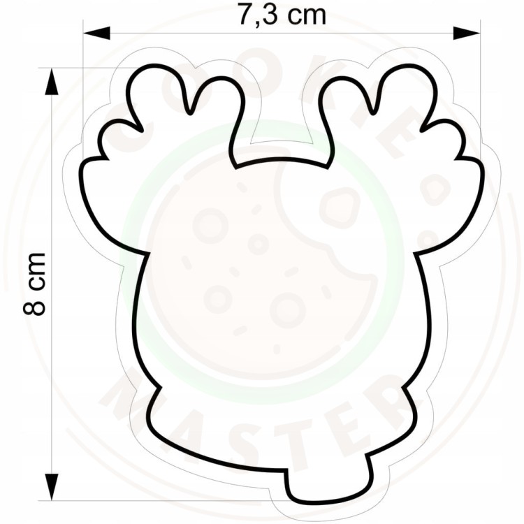 FOREMKA ŚWIĄTECZNA do Pierników na ŚWIĘTA BOŻE NARODZENIE Pan Renifer 8cm