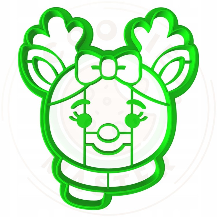 FOREMKA ŚWIĄTECZNA do Pierników na ŚWIĘTA BOŻE NARODZENIE Pani Renifer 8cm