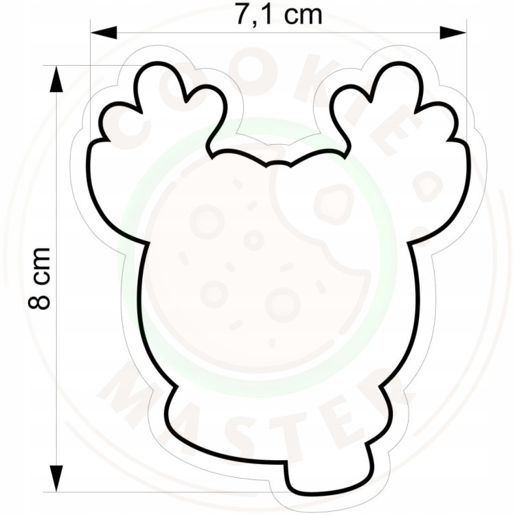 FOREMKA ŚWIĄTECZNA do Pierników na ŚWIĘTA BOŻE NARODZENIE Pani Renifer 8cm