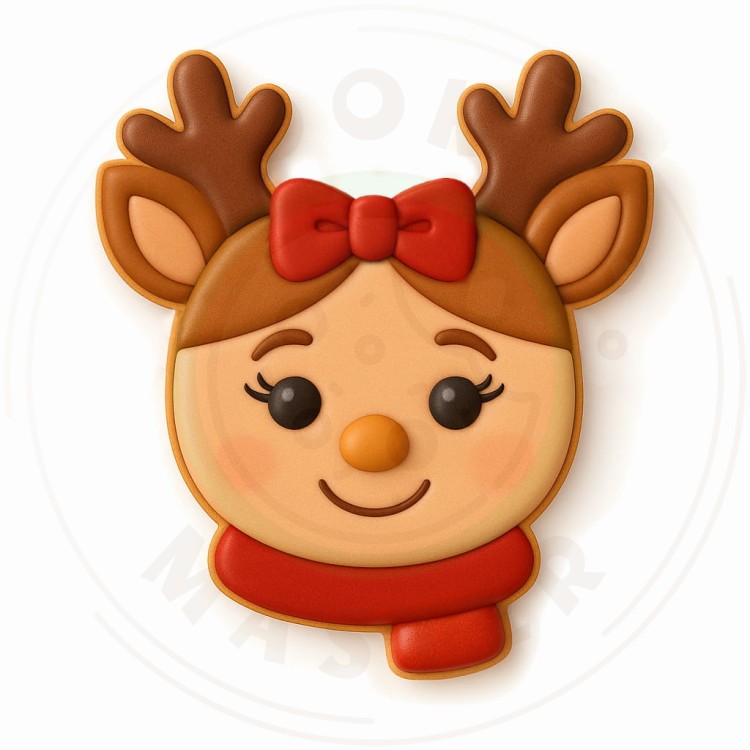 FOREMKA ŚWIĄTECZNA do Pierników na ŚWIĘTA BOŻE NARODZENIE Pani Renifer 8cm