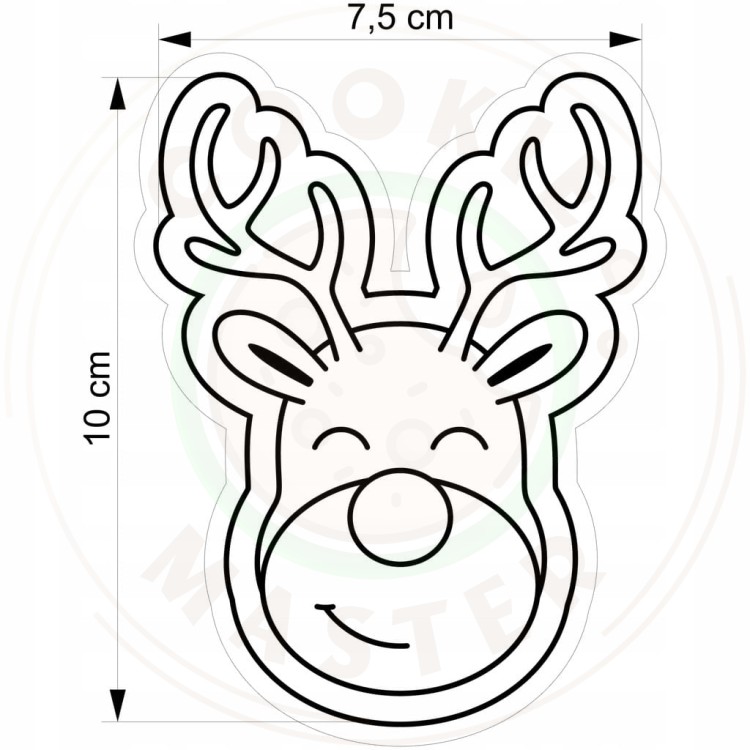 FOREMKA ŚWIĄTECZNA do Pierników na ŚWIĘTA BOŻE NARODZENIE Renifer 10cm