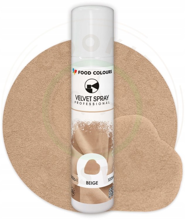 ZAMSZ W SPRAYU JADALNY Barwnik Spożywczy Velvet Spray Beige BEŻOWY 100ml
