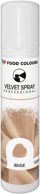 ZAMSZ W SPRAYU JADALNY Barwnik Spożywczy Velvet Spray Beige BEŻOWY 100ml