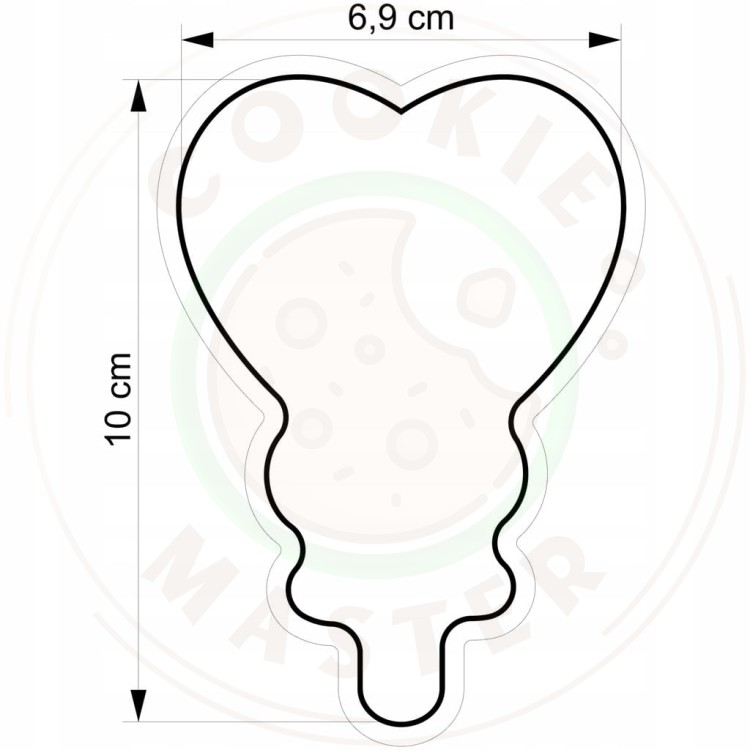 FOREMKA WIELKANOCNA do Pierników na WIELKANOC WALENTYNKI BALON SERCE 10cm
