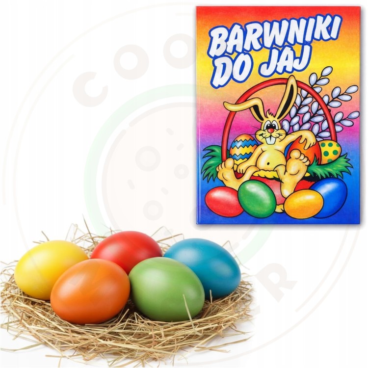 BARWNIKI SPOŻYWCZE DO JAJEK WIELKANOCNYCH PISANEK WIELKANOC 5 szt. KOLORÓW