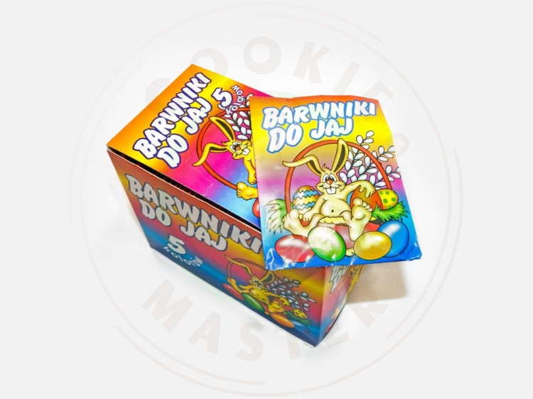 BARWNIKI SPOŻYWCZE DO JAJEK WIELKANOCNYCH PISANEK WIELKANOC 5 szt. KOLORÓW