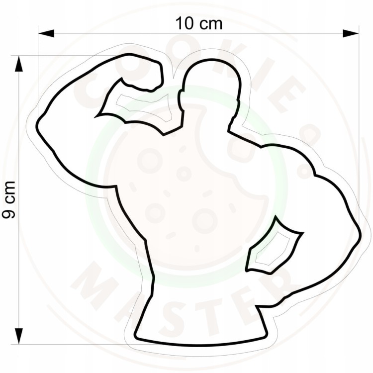 FOREMKA Wykrawacz Pierników ciastek SPORT Siłownia KULTURYSTA SIŁACZ 10cm