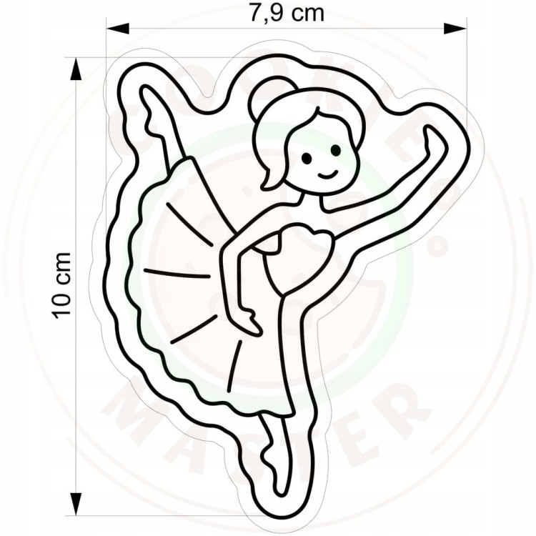 FOREMKA Wykrawacz do Pierników SPORT Balet TANIEC Balerina BALETNICA 10cm