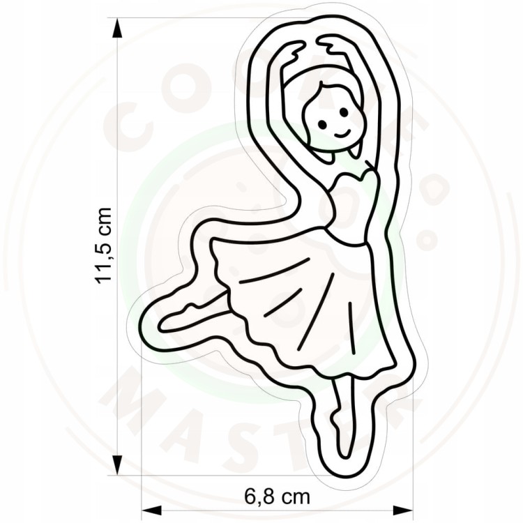 FOREMKA Wykrawacz do Pierników SPORT Balet TANIEC Balerina BALETNICA 11,5cm