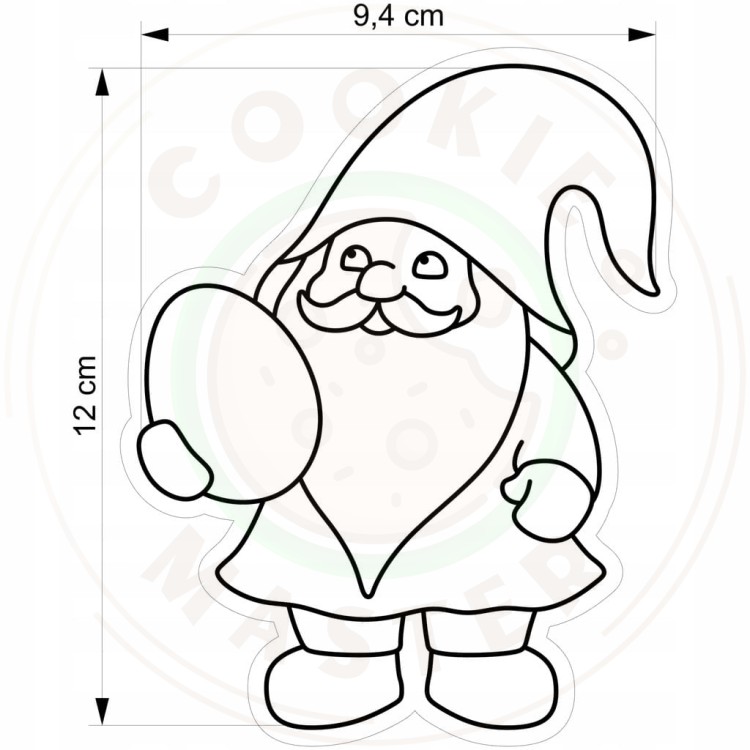 FOREMKA WIELKANOCNA Wykrawacz Pierników WIELKANOC Krasnal Gnom SKRZAT 12cm