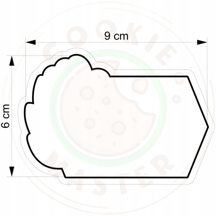 FOREMKA Wykrawacz Pierników KOMUNIA - Etykieta Plakietka Ramka życzenia 9cm