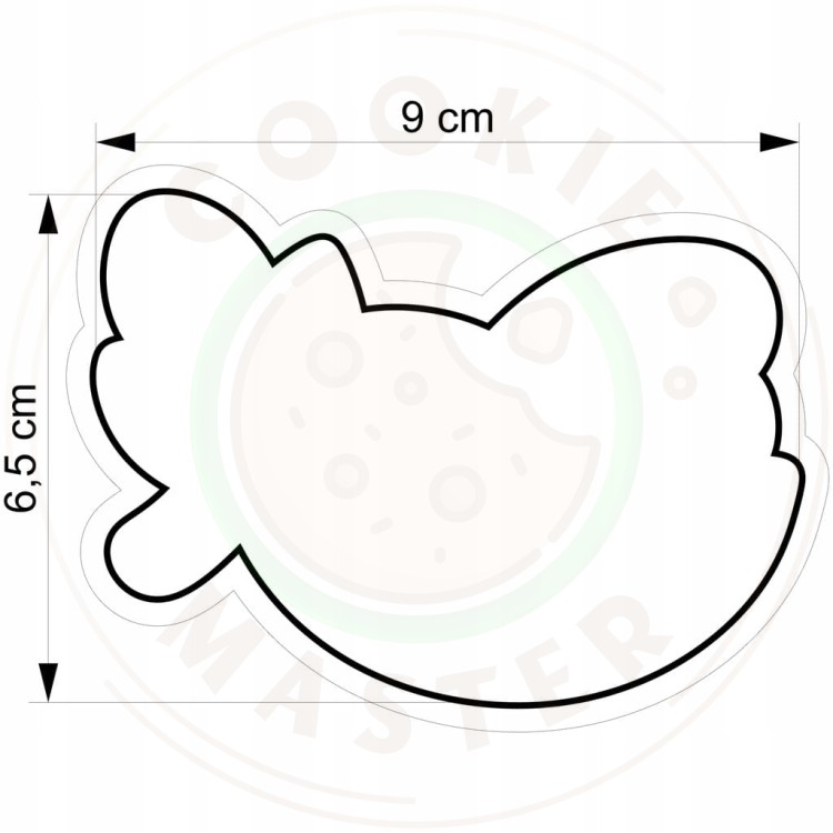 FOREMKA Wykrawacz Pierników KOMUNIA - Etykieta Plakietka Ramka Gołąbek 9cm