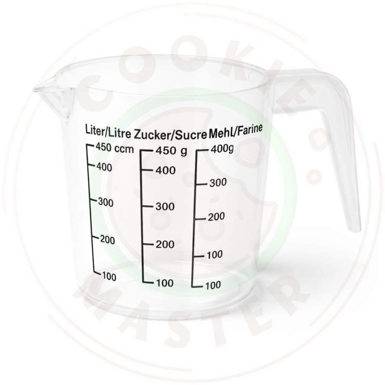 MIARKA DZBANEK KUCHENNY Z PODZIAŁKĄ LEJKIEM KUBEK POJEMNIK PLASTIKOWY 0,4L