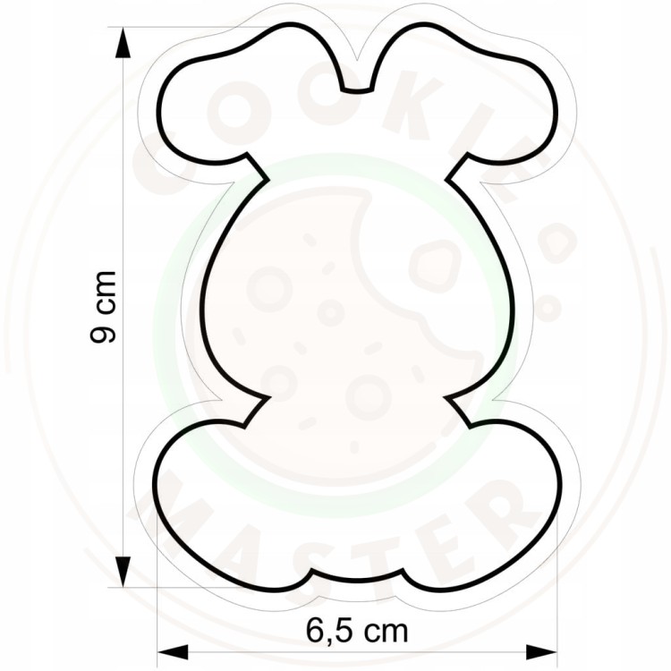 FOREMKA WIELKANOCNA Wykrawacz do Pierników na WIELKANOC Zajączek ZAJĄC 9cm