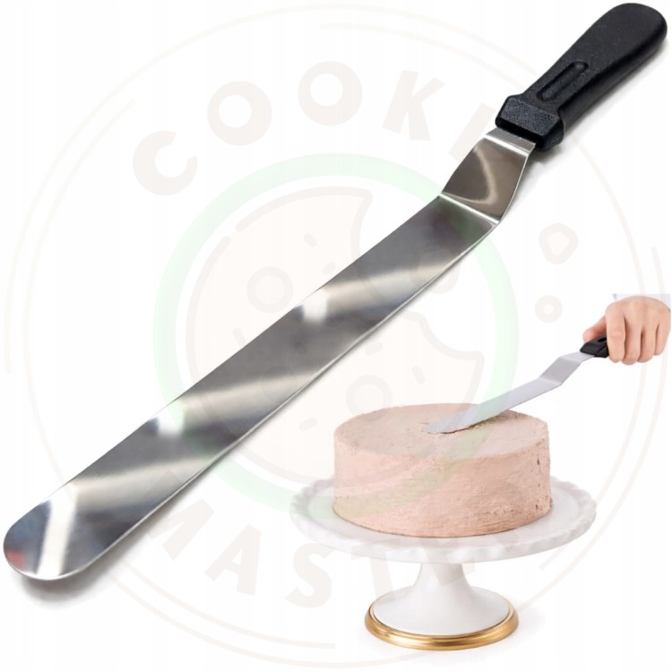 SZPATUŁKA WYGIĘTA DO TYNKOWANIA WYGŁADZANIA KREMU PACKA CUKIERNICZA 37 CM