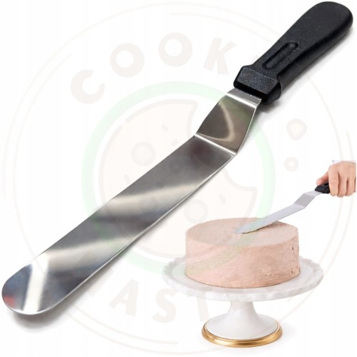 SZPATUŁKA WYGIĘTA DO TYNKOWANIA WYGŁADZANIA KREMU PACKA CUKIERNICZA 31 CM