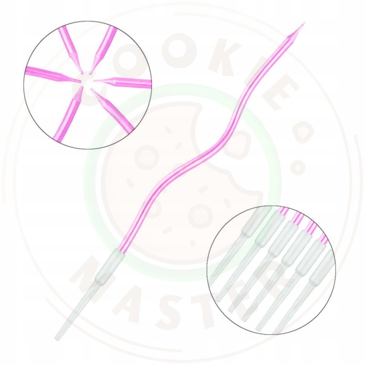 ŚWIECZKI URODZINOWE ŚWIDERKI ZAKRĘCONE DEKORCYJNE NA TORT RÓŻOWE 6 szt.