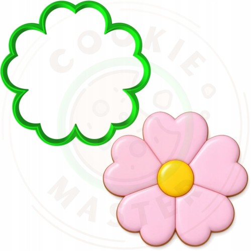 FOREMKA WIELKANOCNA Wykrawacz Pierników WIELKANOC Kwiat KWIATEK w SERCA 8cm