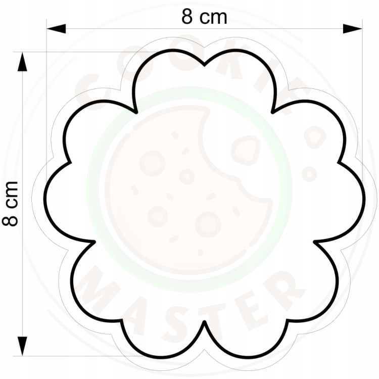 FOREMKA WIELKANOCNA Wykrawacz Pierników WIELKANOC Kwiat KWIATEK w SERCA 8cm