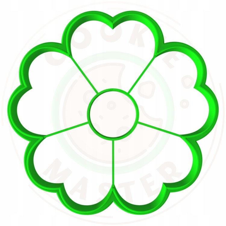 FOREMKA WIELKANOCNA Wykrawacz Pierników WIELKANOC Kwiat KWIATEK w SERCA 8cm