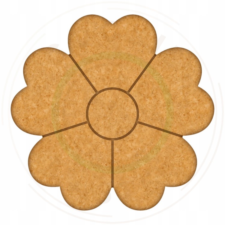 FOREMKA WIELKANOCNA Wykrawacz Pierników WIELKANOC Kwiat KWIATEK w SERCA 8cm