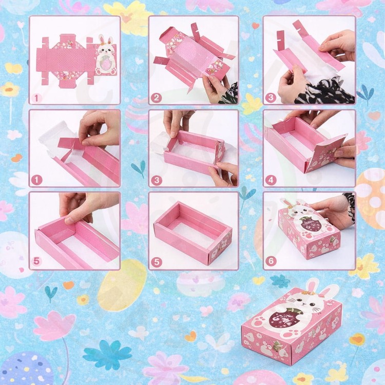 PUDEŁKO WIELKANOCNE PAPIEROWE Z OKIENKIEM NA PREZENTY PIERNIKI KURCZACZEK