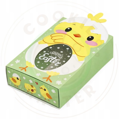 PUDEŁKO WIELKANOCNE PAPIEROWE Z OKIENKIEM NA PREZENTY PIERNIKI KURCZACZEK