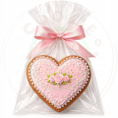 WORECZKI TOREBKI FOLIOWE CELOFANOWE DUŻE PIERNIKI PREZENTY 10×20cm 100szt