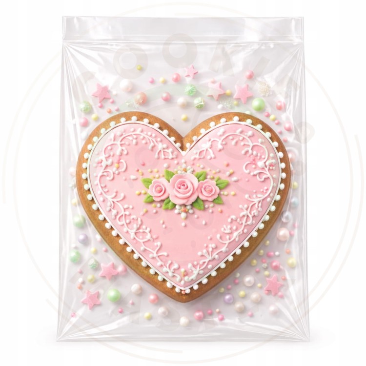 WORECZKI ZAKLEJANE TOREBKI FOLIOWE CELOFANOWE MAŁE PIERNIKI 10×15cm 100szt