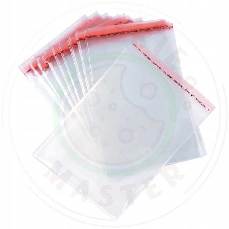 WORECZKI ZAKLEJANE TOREBKI FOLIOWE CELOFANOWE MAŁE PIERNIKI 12×20cm 100szt