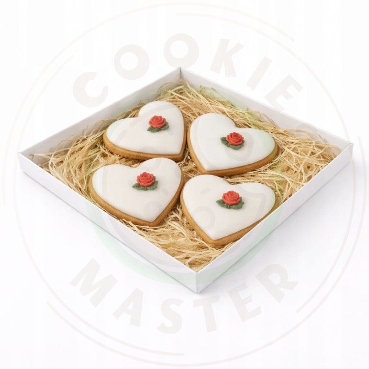 PUDEŁKO PRZEZROCZYSTE KARTONIK NA PREZENTY CIASTKA PIERNIKI BIAŁE 21x21x2cm