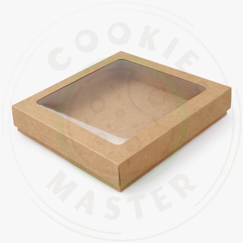 PUDEŁKO KARTONIK Z OKIENKIEM NA PREZENTY CIASTKA PIERNIKI EKO + 15×15×2 cm