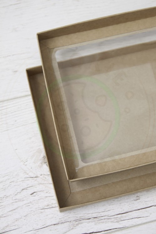 PUDEŁKO KARTONIK Z OKIENKIEM NA PREZENTY CIASTKA PIERNIKI EKO + 15×15×2 cm