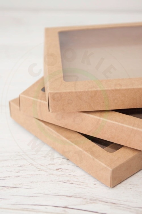 PUDEŁKO KARTONIK Z OKIENKIEM NA PREZENTY CIASTKA PIERNIKI EKO + 15×15×2 cm