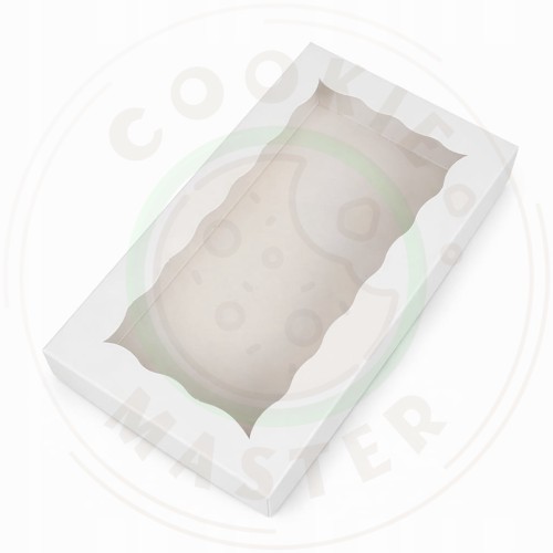 PUDEŁKO KARTONIK Z OKIENKIEM NA PREZENTY CIASTKA PIERNIKI BIAŁE 21x11×2 cm