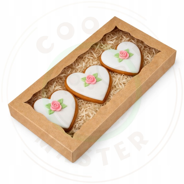 PUDEŁKO KARTONIK Z OKIENKIEM NA PREZENTY CIASTKA PIERNIKI EKO + 21x11×2 cm