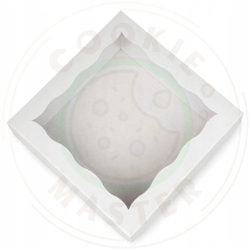 PUDEŁKO KARTONIK Z OKIENKIEM NA PREZENTY CIASTKA PIERNIKI BIAŁE 13×13×2 cm