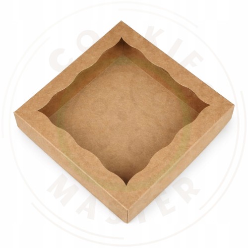 PUDEŁKO KARTONIK Z OKIENKIEM NA PREZENTY CIASTKA PIERNIKI EKO + 13×13×2 cm