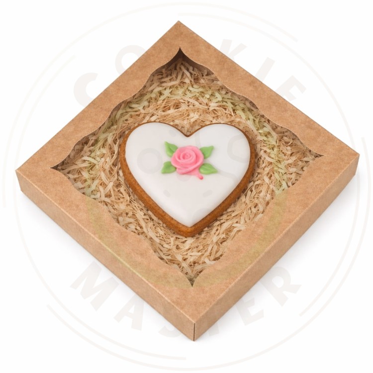 PUDEŁKO KARTONIK Z OKIENKIEM NA PREZENTY CIASTKA PIERNIKI EKO + 13×13×2 cm